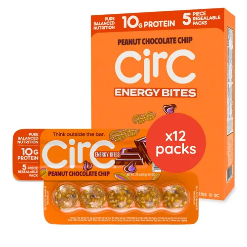 Miniatura 12 de CirC Protein Energy Bites - Paquete variado de bolas de proteína sin gluten, 0.35 onzas de proteína, snack de barra saludable para adultos y niños