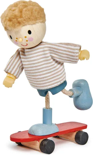 Miniatura 9 de Tender Leaf Toys - La familia Goodwood - Muñeca flexible en miniatura de madera, figura de acción multicultural para casa de muñecas - Fomenta