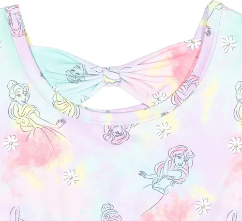 Miniatura 4 de Disney Princesa Ariel Rapunzel Blancanieves - Vestidos de manga corta para niñas, paquete de 2