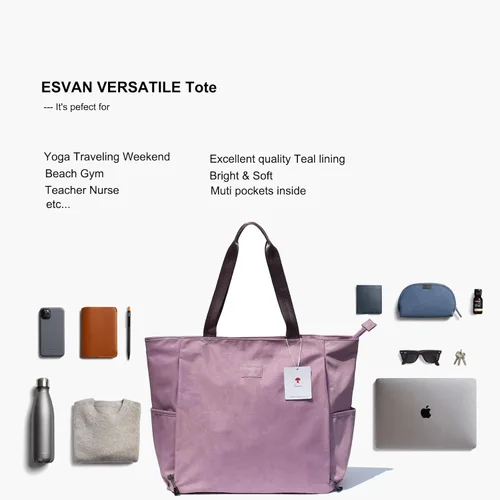 Miniatura 5 de Bolsa para esterilla de yoga ESVAN, bolsa de mano para yoga, bandolera para esterilla de yoga, bolsa de transporte para oficina, yoga, pilates