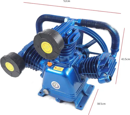 Miniatura 8 de LOYALHEARTDY Cabezal de bomba de compresor de aire 7.5KW 10HP 175PSI doble cilindro V estilo compresor de aire reemplazo de la bomba, cilindro