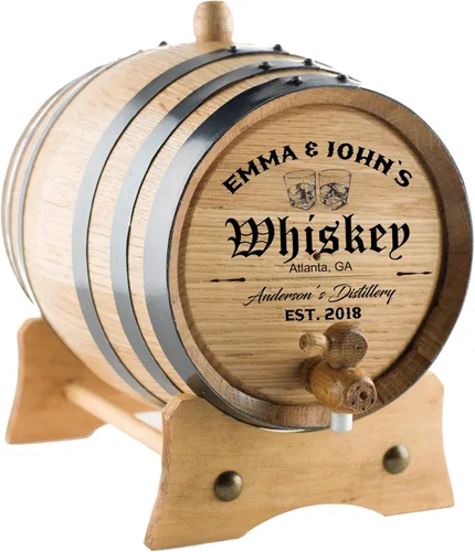 Miniatura 6 de Mini barril de envejecimiento de roble grabado y personalizado para whisky, vino, escocés, bourbon – Kit completo de envejecimiento para cerveceros