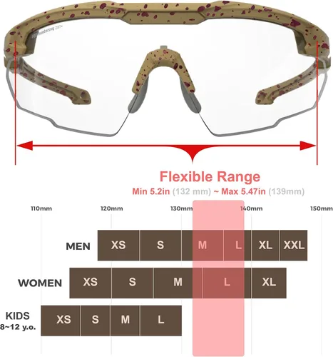 Miniatura 6 de HTS HUNTERSKY Gafas de tiro tácticas balísticas ANSI Z87+UV400 gafas protectoras Caqui Lunares Transparente