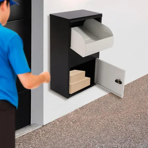 Miniatura 8 de Caja de puerta resistente para alquiler, depósito y llaves, buzón de bloqueo, buzón de correo, caja de seguridad con cierre, ranuras de correo