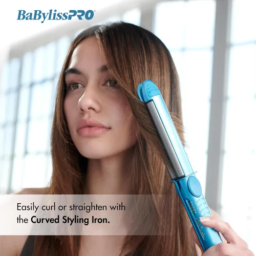 Miniatura 4 de BaBylissPRO Plancha plana de titanio nano, plancha de pelo de 1 pulgada en U para resultados profesionales de salón y todo tipo de cabello