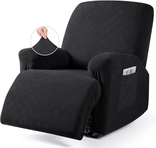 Miniatura 28 de VANSOFY Funda para silla reclinable, 3 piezas elásticas para silla reclinable, funda suave para silla reclinable, protector de muebles para perros