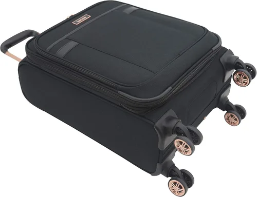 Miniatura 7 de kensie Hudson Softside - Juego de equipaje giratorio de 3 piezas negro con oro rosa Hudson Softside - Juego de equipaje giratorio de 3 piezas