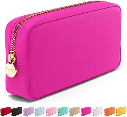 Miniatura 46 de Embla Bolsa de maquillaje de viaje para cosméticos y bolsa de artículos de tocador, bolsa de nailon con cremallera, lindo organizador de maquillaje