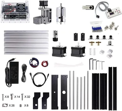 Miniatura 5 de CNCTOPBAOS Fresadora CNC 1610 PRO, con controlador GRBL fuera de línea, 3 ejes de escritorio DIY Mini CNC Router Kit Grabado Tallado PVC, PCB
