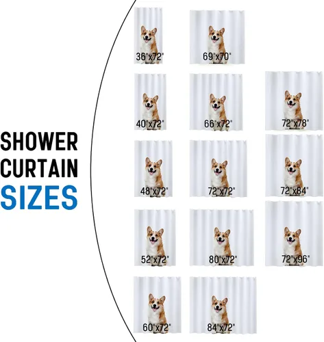 Miniatura 7 de Livole Cortina de ducha con fotos personalizadas, cortina de ducha de tela divertida, cortinas de ducha personalizadas con 12 ganchos, cortinas