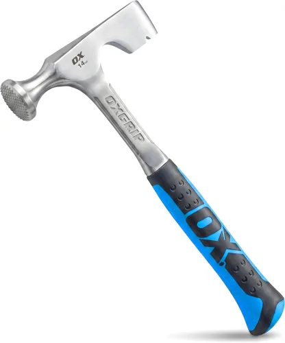 Miniatura 3 de Ox Tools P083428 - Martillo de enmarcado de 794 g, cara fresada, mango largo reductor de impactos, gancho recto para sacar clavos, agarre