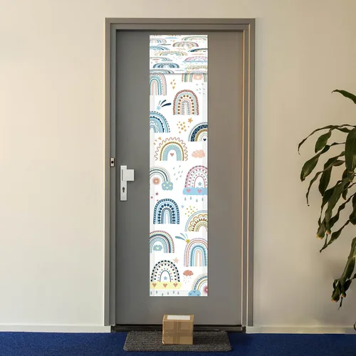 Miniatura 2 de Leinuosen 2 piezas cortinas cubiertas para puerta y ventana de aula, cortinas opacas de bloqueo para puertas de vidrio, cobertura de ventanas