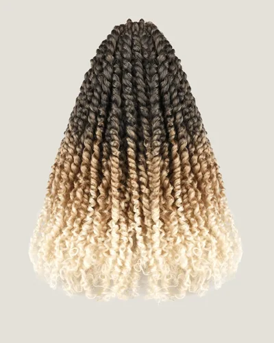 Miniatura 19 de Cabello de Ganchillo Pre-Retorcido Passion Twist para Mujeres Negras y Niños, Cabello Passion Twist Pre-Enrollado Trenzas Bohemias 4 Pulgadas 8