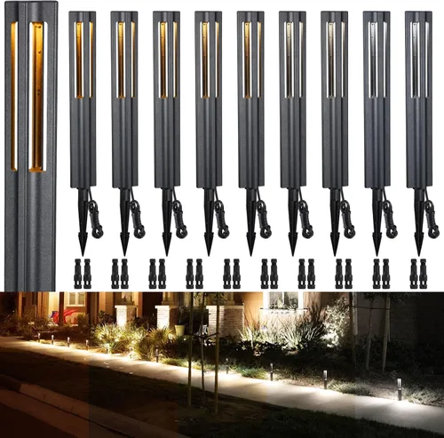 Miniatura 9 de LEONLITE Paquete de 10 luces LED de camino de paisaje de bajo voltaje, luces LED de camino de bolardo, iluminación de paisaje al aire libre de 3 W