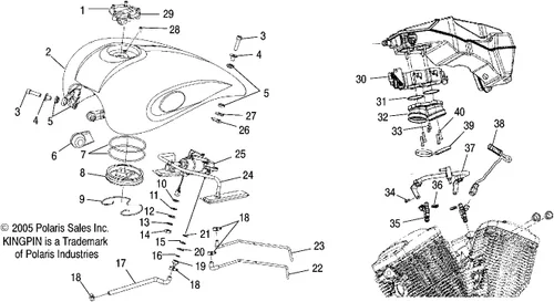 Miniatura 6 de Polaris Victory Motorcycles - Adaptador de cuerpo del acelerador, pieza original OEM 1253335, cantidad 1