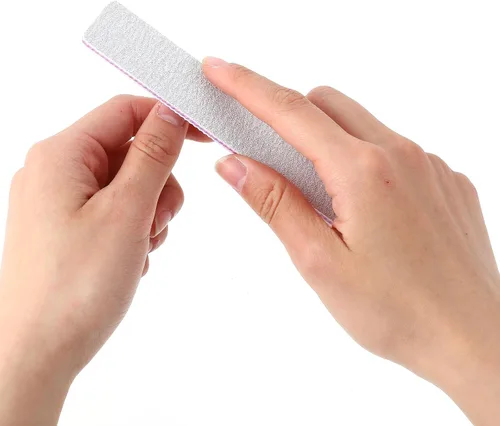 Miniatura 3 de YUXIANLB 100 limas de uñas de grano 100/180 profesionales reutilizables para uñas, lima de uñas lavables de doble cara, herramientas de manicura
