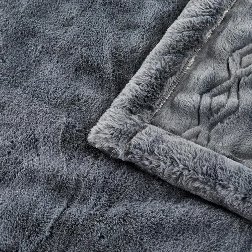 Miniatura 5 de LGYKUMEG Manta pesada de visón coreano de 10 libras, manta de forro polar de felpa cálida para invierno, sedosa suave y cálida, manta de cama Beige