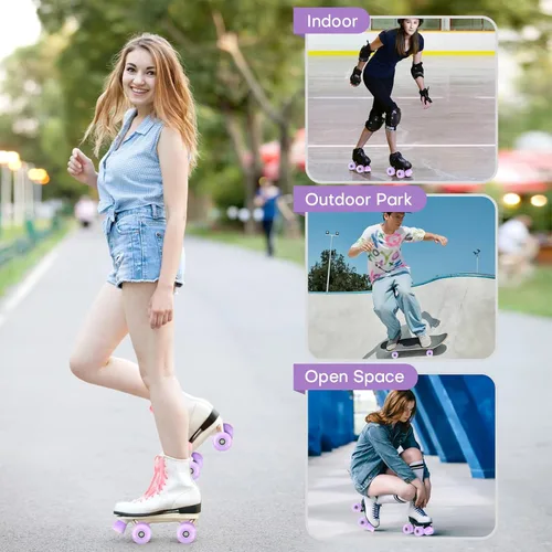 Miniatura 3 de Paquete de 8 ruedas de 32 x 58, 82 A con rodamiento instalado y 2 topes de punta para patinaje de doble fila, accesorios de repuesto adecuados