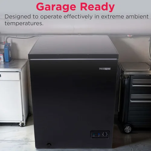 Miniatura 6 de FRIGIDAIRE EFRF5003-BLACK Congelador profundo para gabinete - Listo para garaje, 5.0 pies cúbicos de capacidad, negro - Termostato ajustable - Cesta