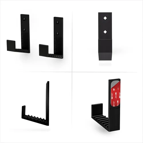 Miniatura 8 de Soporte de pared para caja de cables de 2.5 pulgadas, adhesivo y atornillado, para enrutadores, portátiles, módem, WiFi de malla, Apple TV