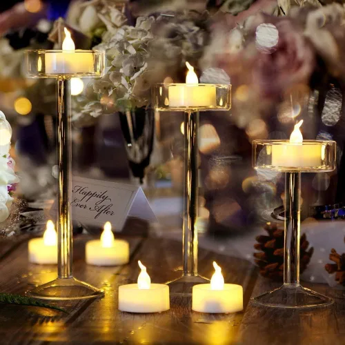 Miniatura 6 de Nancia - Velas LED de té, paquete de 50 velas sin llama, realistas y brillantes, parpadeantes, de larga duración, 200 horas para celebración