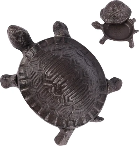 Miniatura 15 de Escondite de llaves de tortuga de hierro fundido para exteriores - Escondite de llaves de repuesto impermeable para esconder una llave