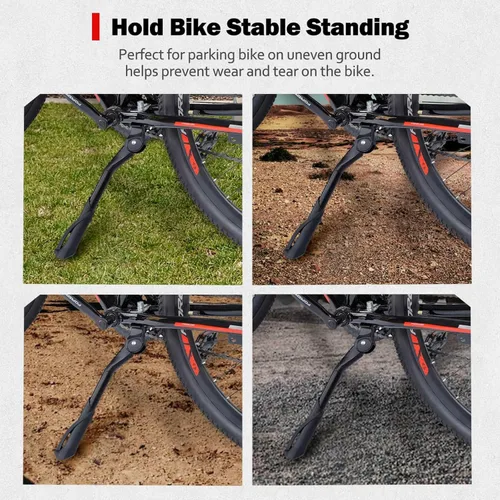 Miniatura 8 de Cyfie Soporte para bicicleta, soporte central para bicicleta de adulto de 22, 24, 26 pulgadas, soporte ajustable universal para bicicleta de montaña