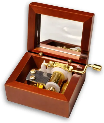 Miniatura 26 de BinkeGG Caja de música de madera con forma de corazón hueco con mecanismo musical Sankyo, melodía: Howl's Moving Castle (Merry Go Round of Life)