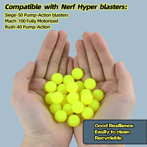 Miniatura 3 de Paquete de 500 rondas de recambio de munición para Nerf Hyper Blaster Series Stock Up Hyper Games (Bucket)