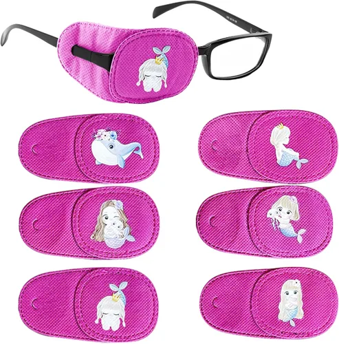 Miniatura 8 de Parches para ojos para niños, 6 piezas de parche para ojos izquierdo para niños, parche reutilizable para ojos perezosos, tratamiento de ambliopía
