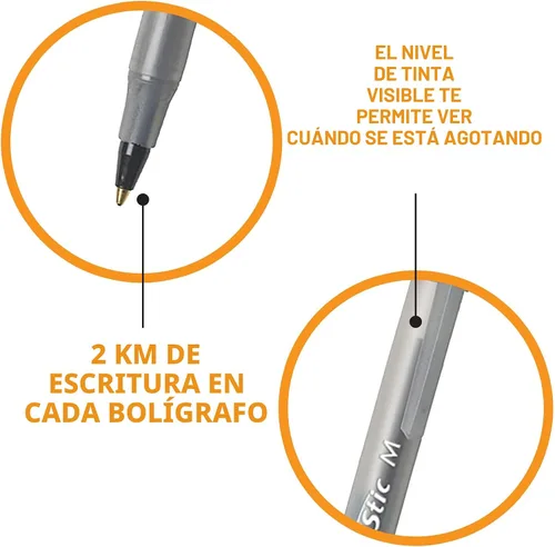 Miniatura 5 de BIC Bolígrafo Round Stic Xtra Life, negro, 144