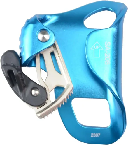 Miniatura 3 de Ascensor de pecho de escalada mejorado, equipo de rapelado fuerte con certificación CE de 220.5 lbs con dientes inoxidables afilados para escalada