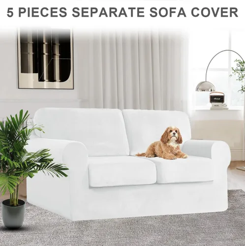 Miniatura 174 de Funda para Sofá de Terciopelo, Fundas Elásticas para Sofá para Funda Principal Separada/Respaldos y Cojines de Asiento, Funda para Sofá, para Fundas