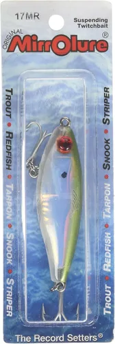 Miniatura 4 de MirrOLure Mirrolure 17 Mr Mirrodine Suspend Twitchbait Silver 25 8 in 3 Oz Rojo Bk/Blanco/Plata