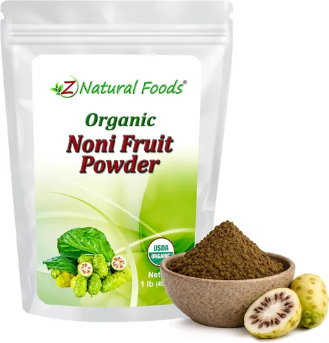 Z Natural Foods Noni Fruit Powder - Superalimento orgánico crudo sin gluten sin OMG - Apoya la digestión saludable y la energía - Repleto de