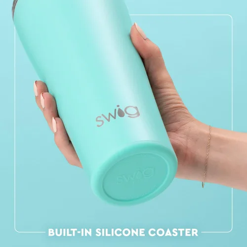 Miniatura 6 de Swig Life - Vaso térmico aislante de 32 onzas, taza de café para viajes con tapa, taza de café para viajes compatible con portavasos, acero Lazy