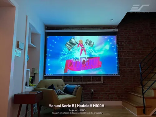 Miniatura 2 de Pantalla retráctil para proyector, de la marca Elite Screens, 120 pulgadas, diagonal 4:3 Blanco