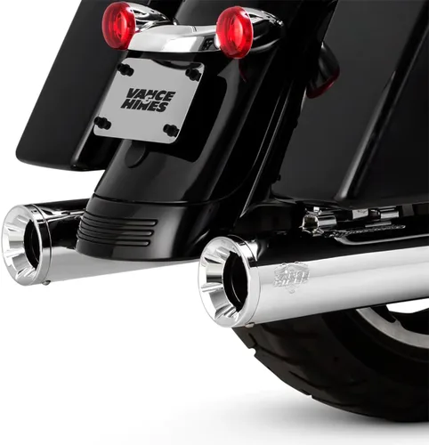 Miniatura 3 de Vance & Hines Eliminator 400 Slip Ons Chrome con tapas de extremo cromadas 16714