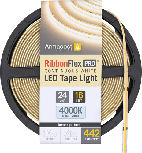 Miniatura 37 de Armacost Lighting RibbonFlex Pro 24V Luz de Tira LED COB Blanca, 2700K, 165 Lúmenes/Pie, 2.5M 171110