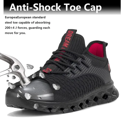 Miniatura 2 de Steel Toe Shoes for Men Women Safety Work Shoes Comfortable Steel Toe Sneakers Puncture Proof Slip on Safety Shoes for Industrial,Coustruction