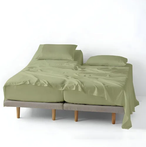 Miniatura 61 de ARlinen Juego de sábanas divididas tamaño Queen, 5 piezas, 100% algodón egipcio para camas ajustables, bolsillo profundo de hasta 16 pulgadas, juego