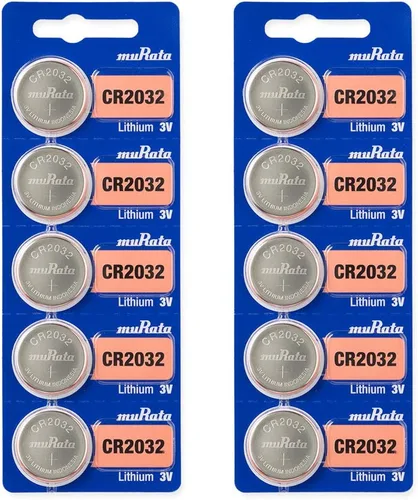 Murata Batería CR2032 DL2032 ECR2032 3V Litio Moneda Celda (10 Baterías)
