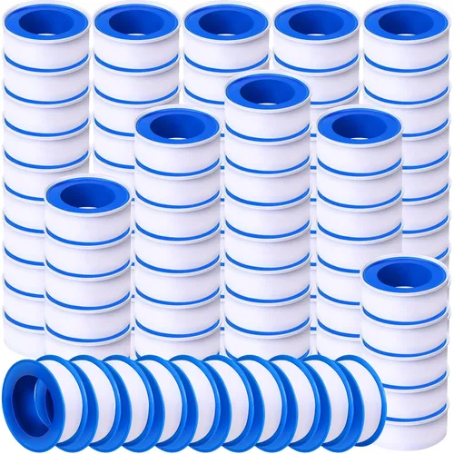 Miniatura 8 de Pushglossy 50 rollos de cinta de PTFE de 1/2 x 520 pulgadas, sellador impermeable, cinta de plomería para cabezal de ducha, reparación de sellado