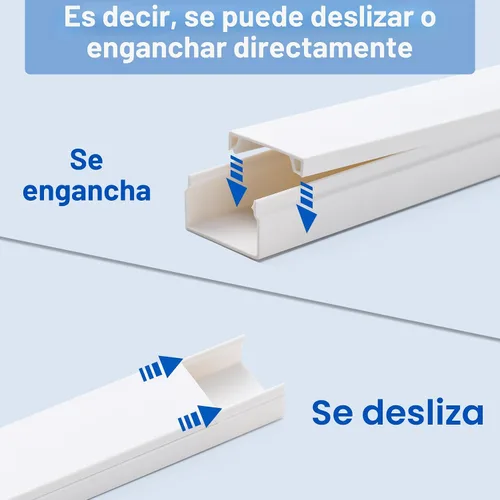 Miniatura 4 de Ocultador de Cables, Ocultador de Cables de 58 pulgadas, Cubiertas de Cables para Cables en la Pared, Canaleta Cubierta de Cable Pintable