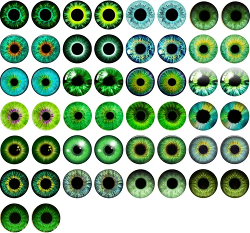 Miniatura 6 de Ojos de cabujón de cristal de ojos de dragón de 0.984 in, 50 unidades, para hacer muñecas de arcilla, esculturas, accesorios para manualidades