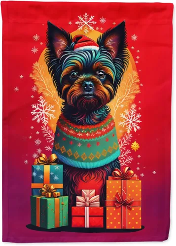 Caroline's Treasures DAC3018GF Affenpinscher - Bandera decorativa para jardín de Navidad para patio exterior, patio, parterres, jardín, multicolor