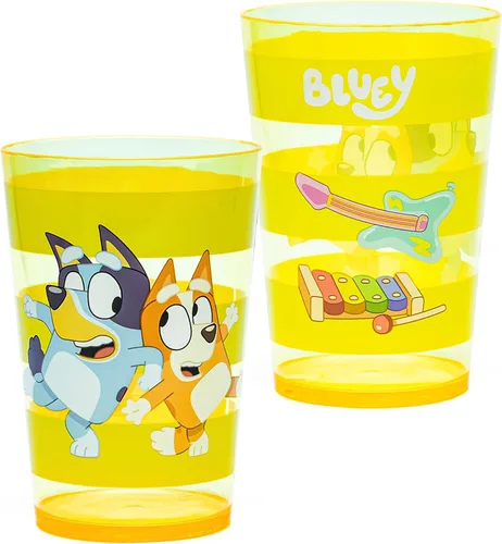 Miniatura 5 de Zak Designs - Juego de vasos de anidación Bluey incluye vasos de plástico duraderos con variedad de ilustraciones, divertidos vasos perfectos