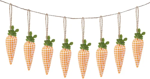Pancarta de zanahoria de Pascua, guirnalda de zanahoria de conejo, guirnalda de zanahoria, adorno de pared para fiesta, chimenea, decoración de