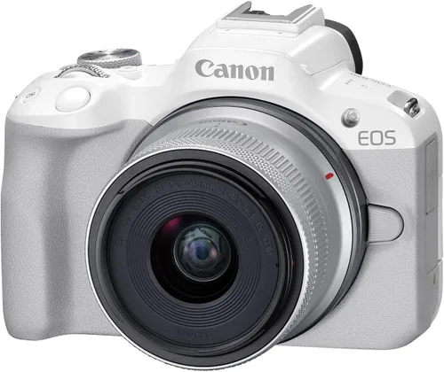 Miniatura 2 de Kit de cámara sin espejo Canon EOS R50 RF-S18-45mm F4.5-6.3 IS STM, sensor CMOS de 24.2 megapíxeles (APS-C), video 4K, cámara híbrida, para fotos