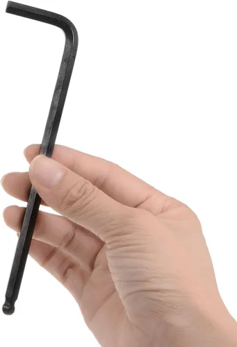 Miniatura 5 de uxcell Llave hexagonal de extremo de bola de 0.236 in, herramienta de reparación CR-V de brazo largo en forma de L, negro
